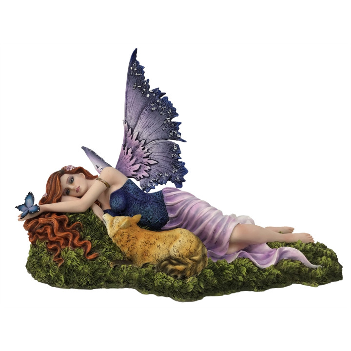 Sujet fée violette allong