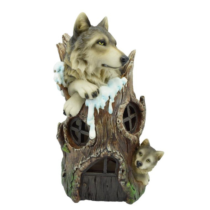 Sujet loup sur maison led