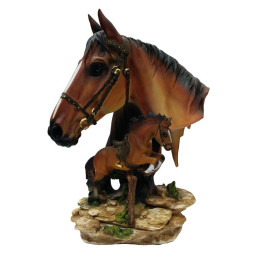 Statue tête cheval avec c