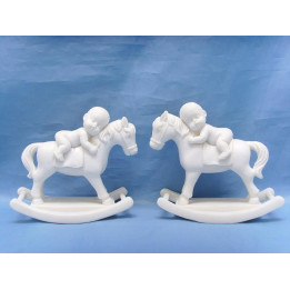 Bébé sur cheval 7*7 cms (