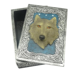 Sujet boite tête loup mar