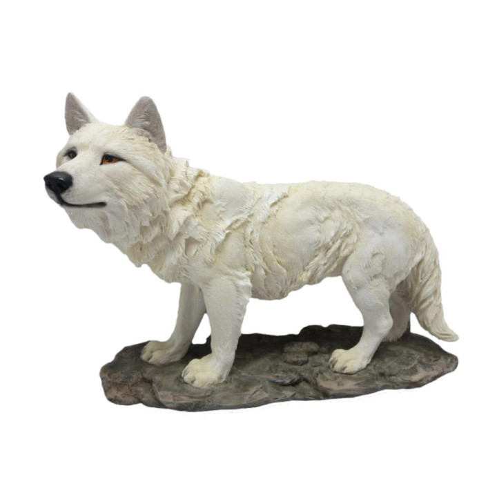 Sujet loup blanc GM 29,5*