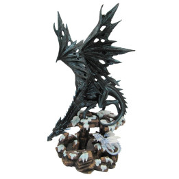 Sujet dragon sur rocher a