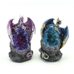Sujet dragon rocher lumin