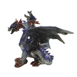 Sujet dragon 2 têtes 11,5