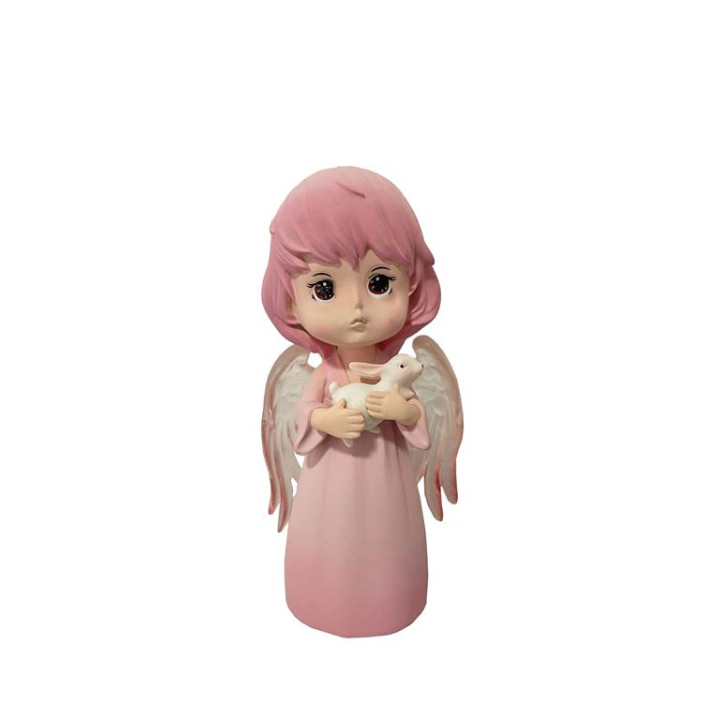 Figurine ange avec lapin