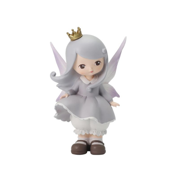 Figurine fée gris couronn