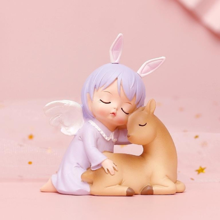 Sujet ange violet avec ce