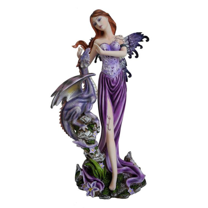 Sujet fée violette avec d