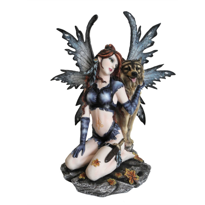Figurine fée avec loup 31