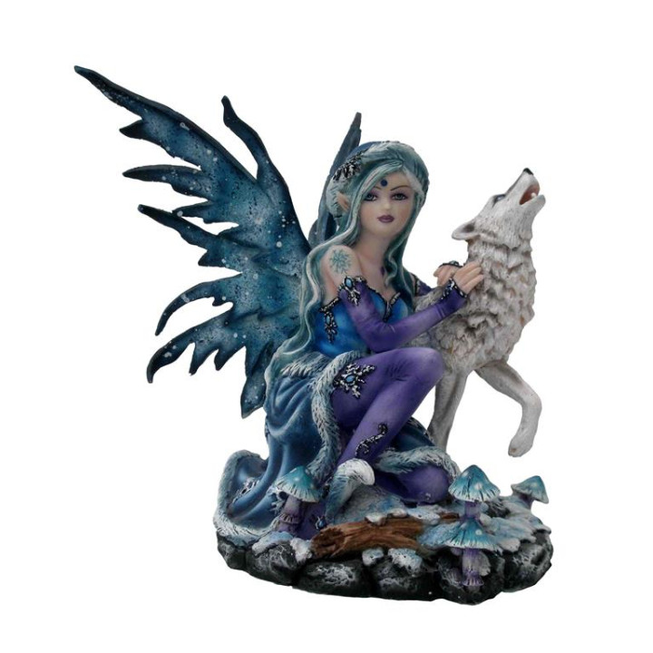 Figurine fée avec loup 13