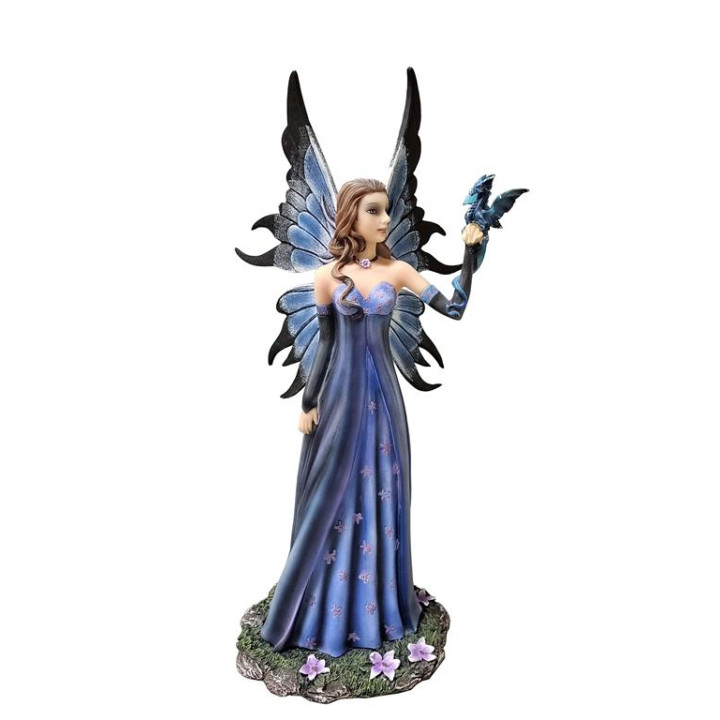 Sujet fée bleu avec drago