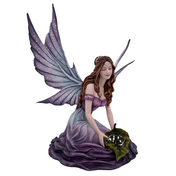 Sujet fée violette avec f