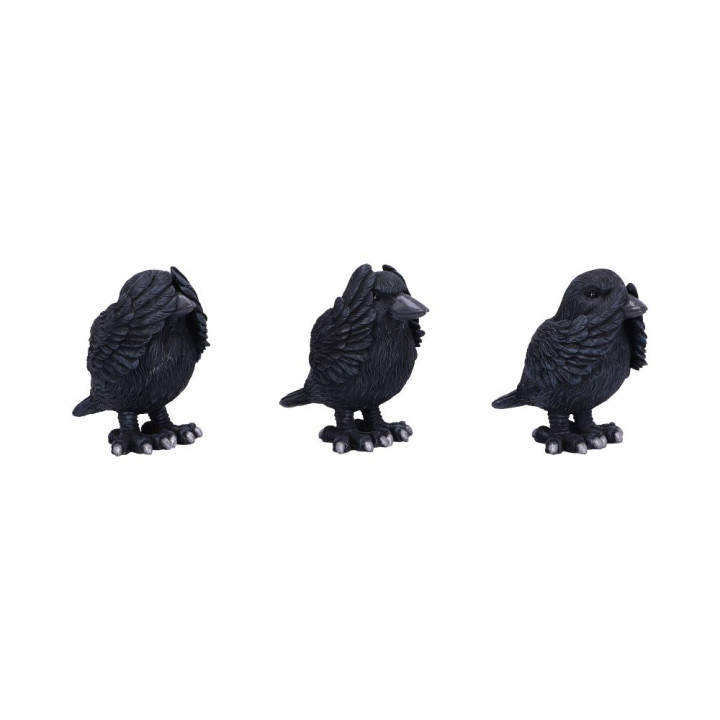 Three Wise Ravens 8.7cm