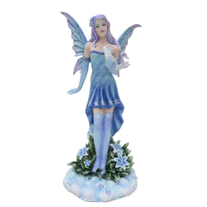 Sujet fée bleu avec renar