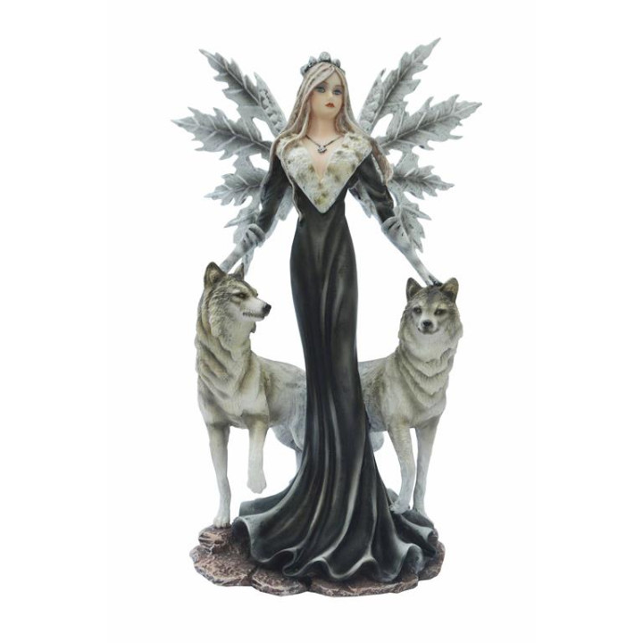 Sujet fée avec deux loup