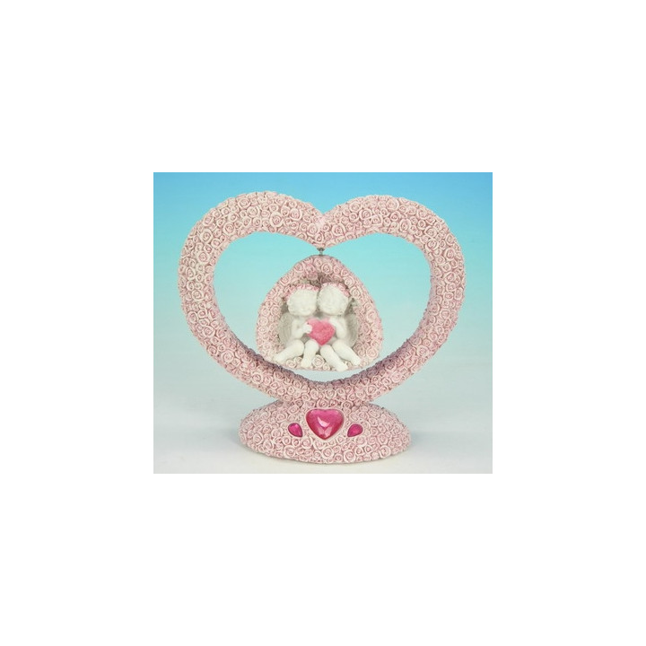 Sujet anges coeur 15.5*6.