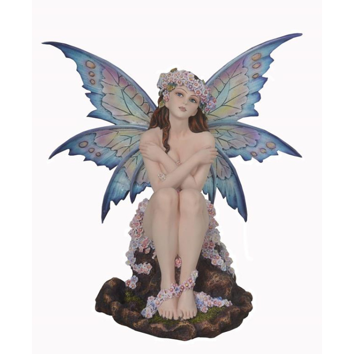 Sujet fée avec fleur 35*3