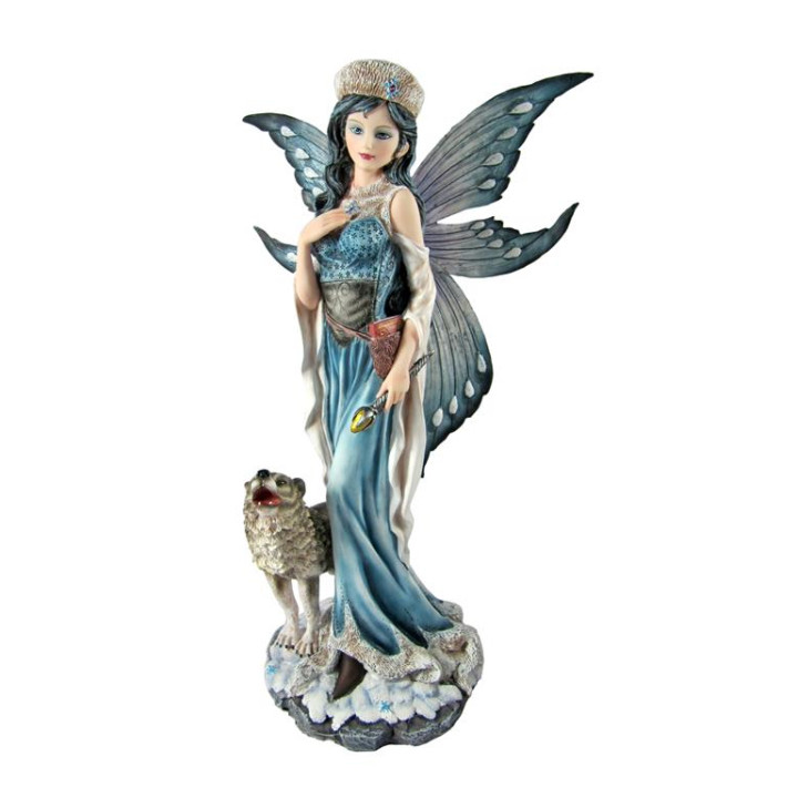 Figurine fée avec loup 16