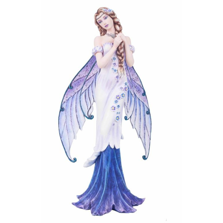 Sujet fée violette robe f