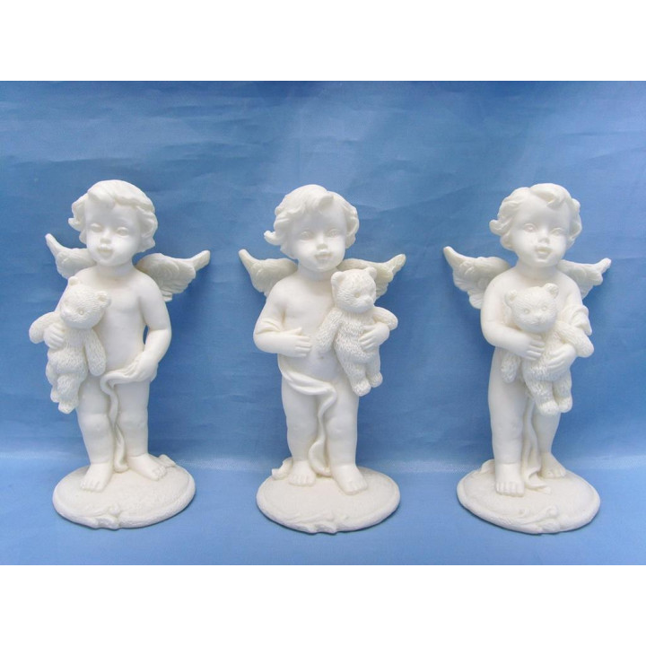 Ange avec ours 4,5*8 cms