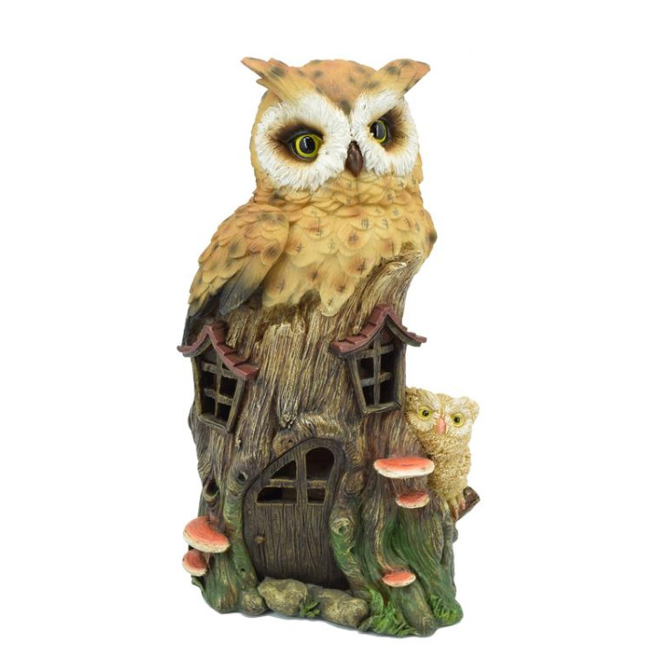 Sujet hibou sur maison lu