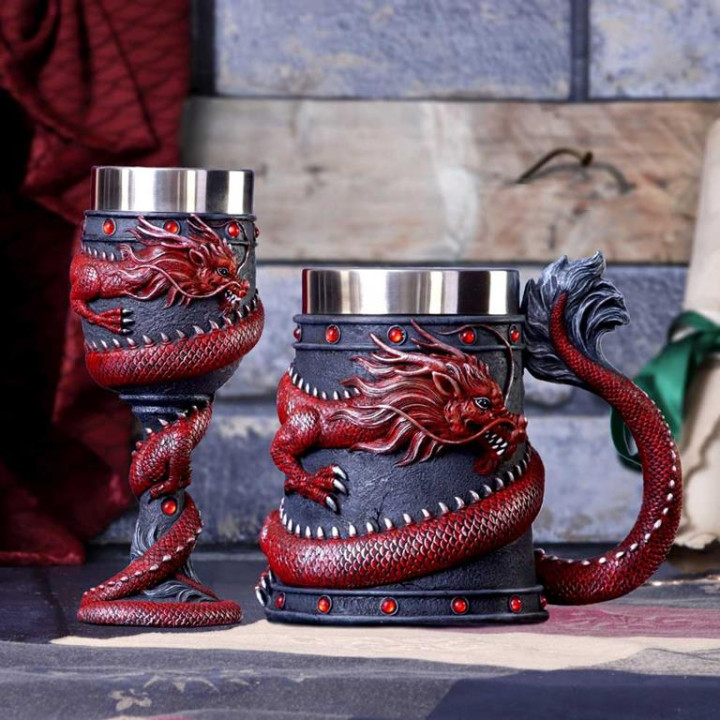 Dragon Coil Tankard Red 1