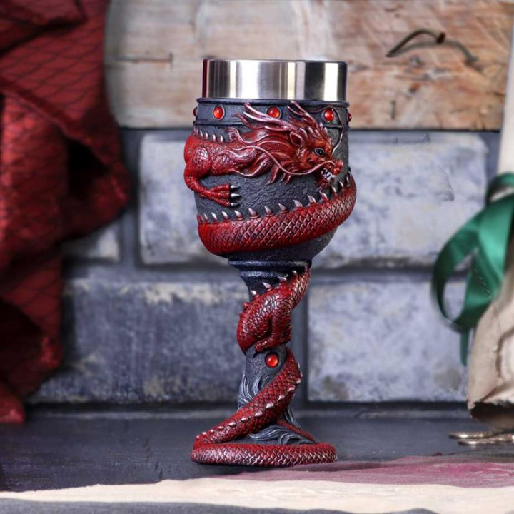 Dragon Coil Goblet Red 20