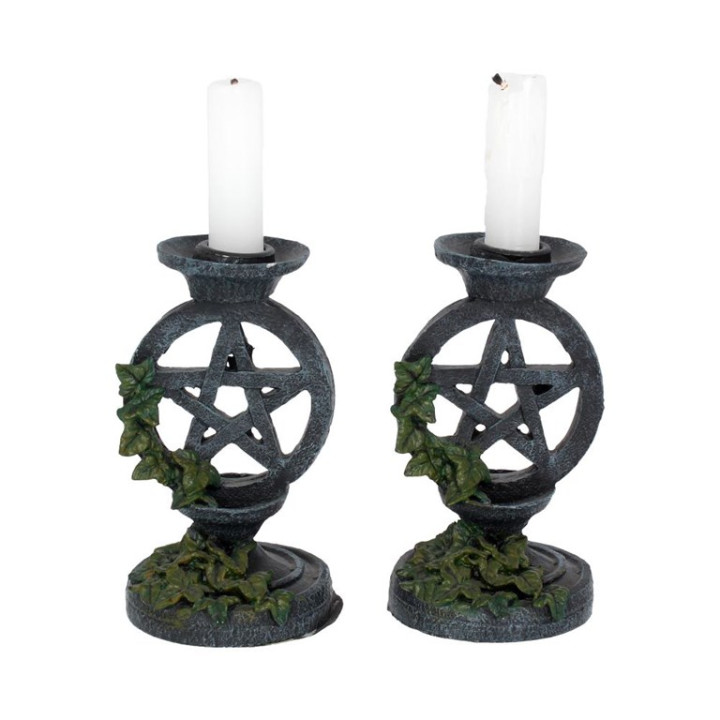 Aged Pentagram Candlestic