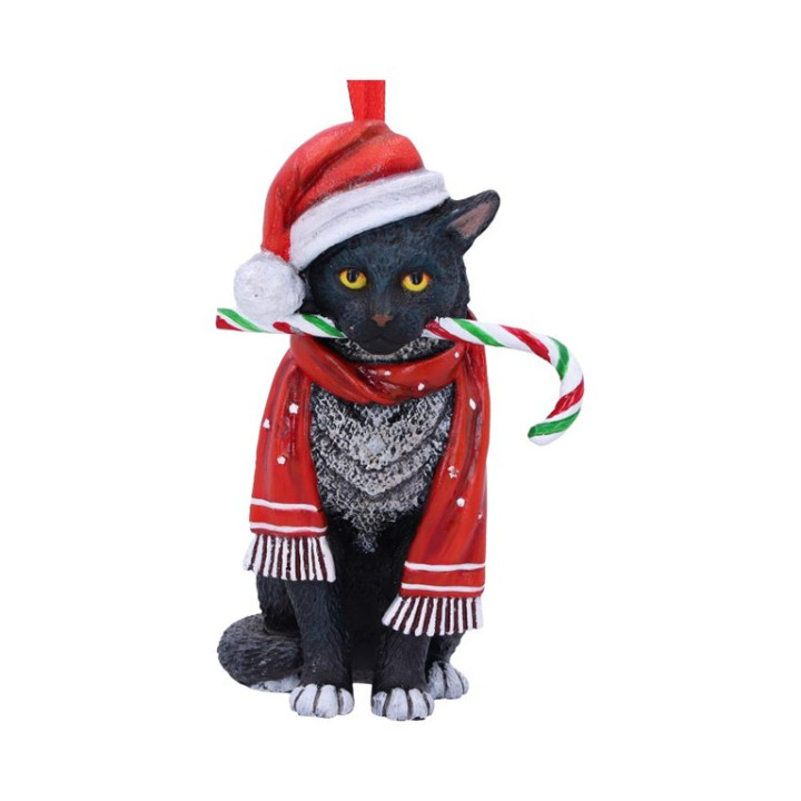Candy Cane Cat Hanging Or