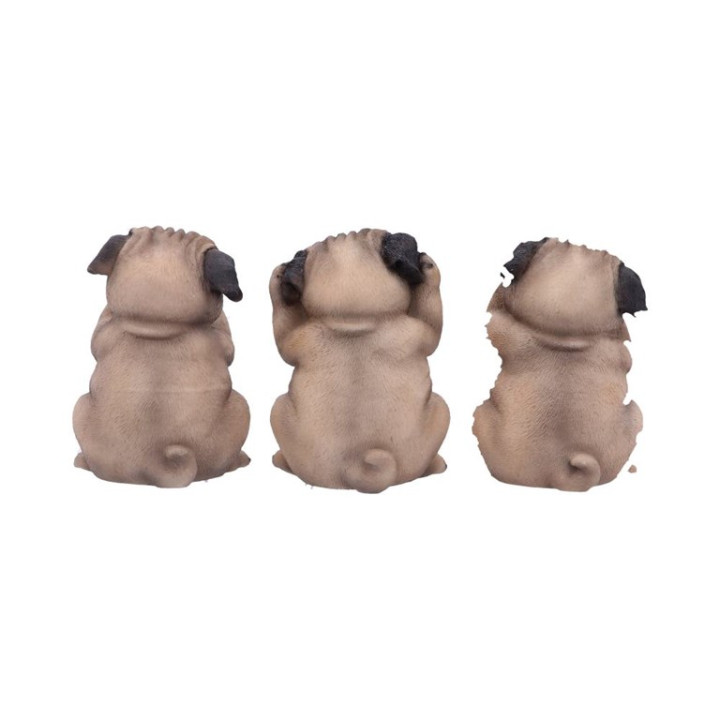 Three Wise Pugs 8,5cm