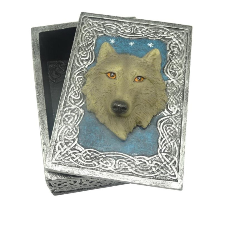 Sujet boite tête loup mar