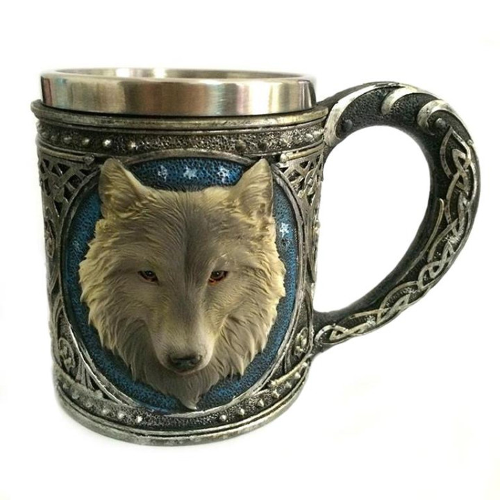 Sujet mug loup 15,4*10,8