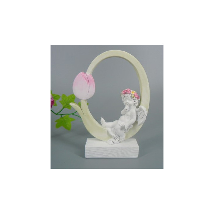 Sujet ange avec tulipe (1