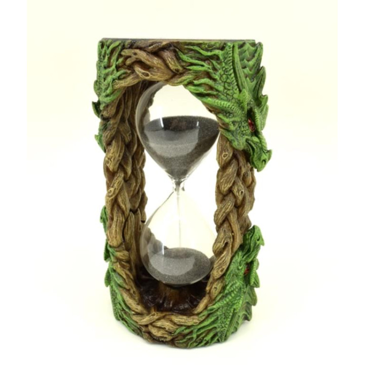 Sujet dragon sablier vert