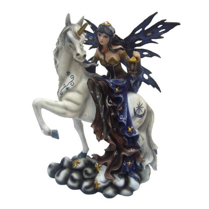 Sujet fée sur licorne bla