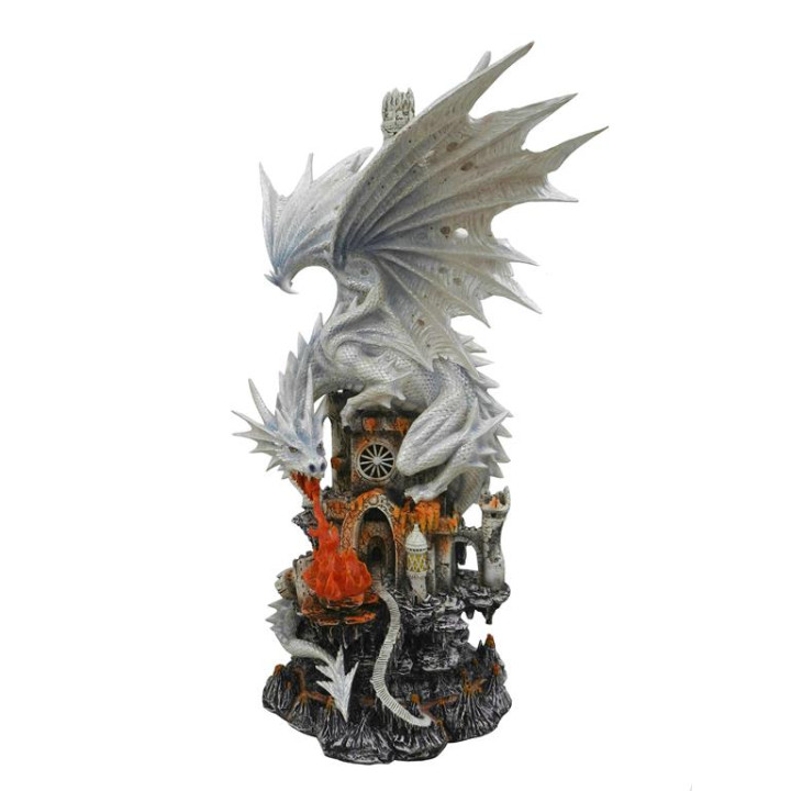 Sujet dragon blanc sur ch
