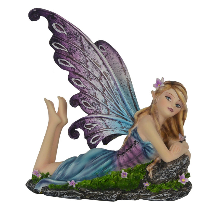 Sujet fée violette allong