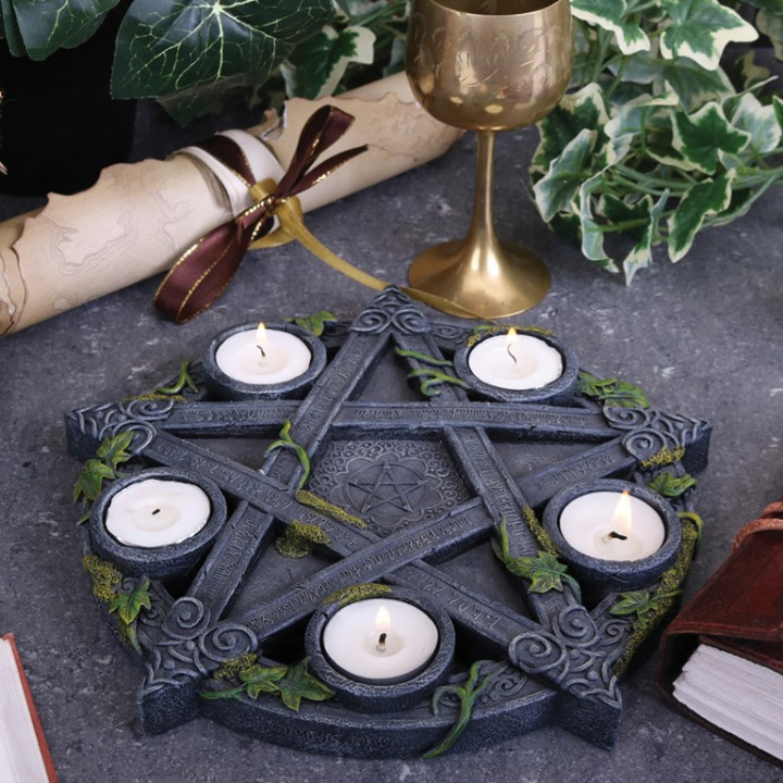 Wiccan Pentagram Tea ligh