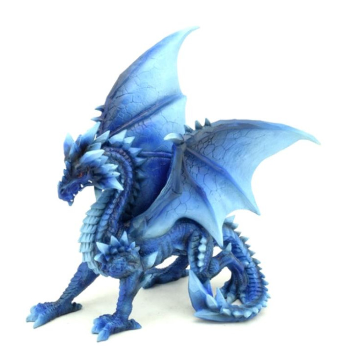 Sujet dragon bleu 21.3*10