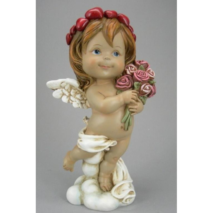 Sujet ange avec bouquet d