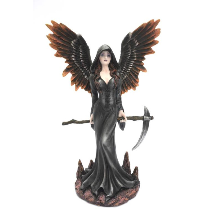 Sujet fée robe noire fauc