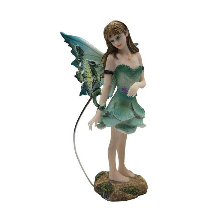 Sujet fée avec dragon 10*