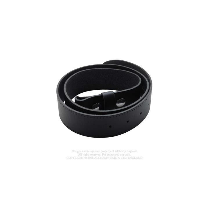 Plain Black Leather Belt