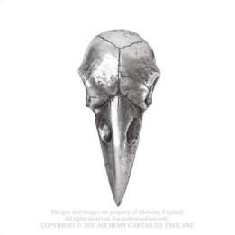 Raven Skull Hand Mirror -