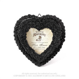Small Black Rose Heart Ph