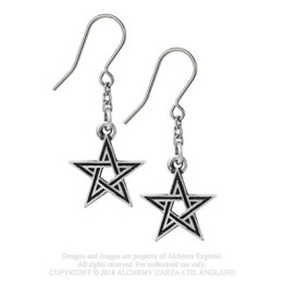 Black Star Earrings