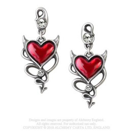 Devil Heart Studs
