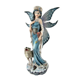 Figurine fée avec loup 16