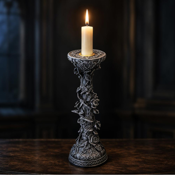 Midnight Rose Candlestick